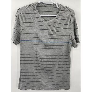 Lululemon‎ Shirt Striped Men's Medium Striped Shirt Gray
